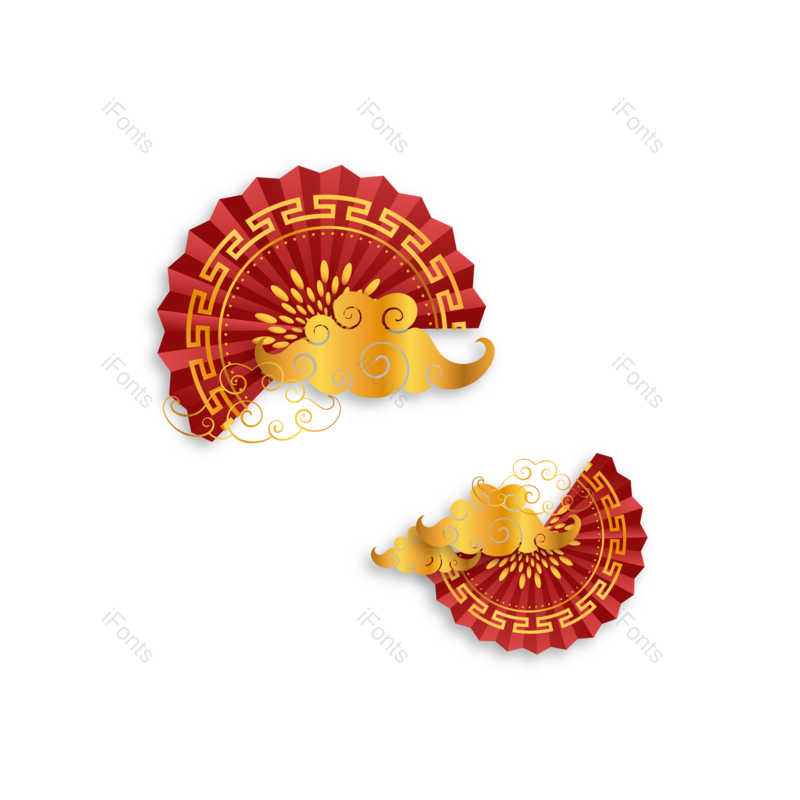 装饰图片,祥云元素,中国风PNG,立体免抠素材